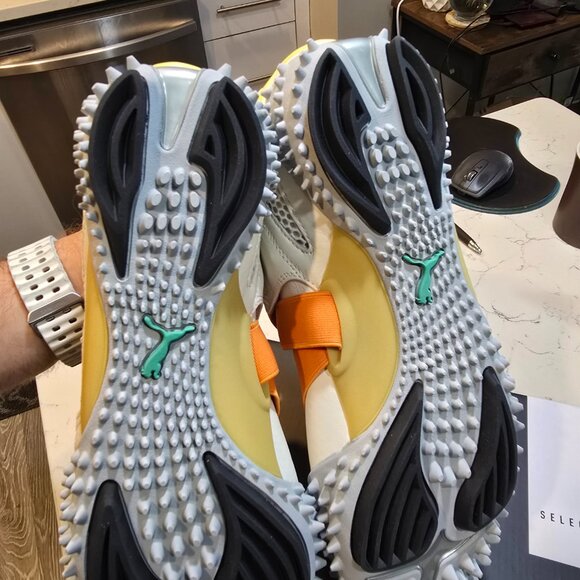 PUMA UR Mostro Communication 401719-02 Warm White Light Straw Men's Size 10 NEW - Picture 8 of 13